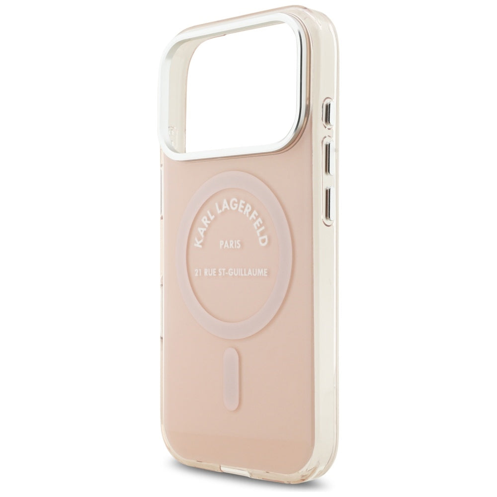 MagSafe Hülle für Apple iPhone 17 Pro, Karl Lagerfeld, IML Logo RSG, Rosa