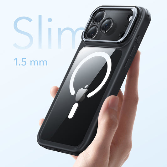 MagSafe Hülle für Apple iPhone 17 Pro Max, ESR, Classic Hybrid Kickstand, Schwarz Transparent