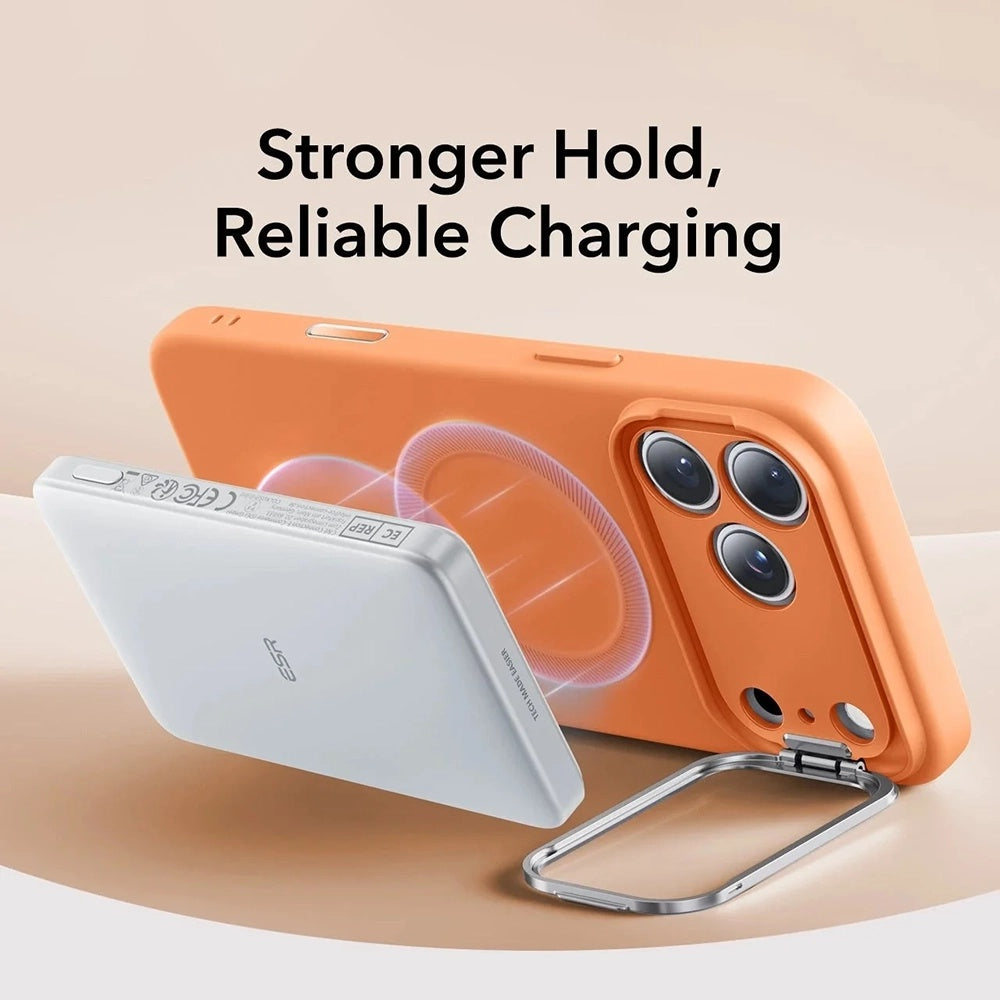 MagSafe Hülle für Apple iPhone 17 Pro Max, ESR, Cloud Soft Kickstand, Orange