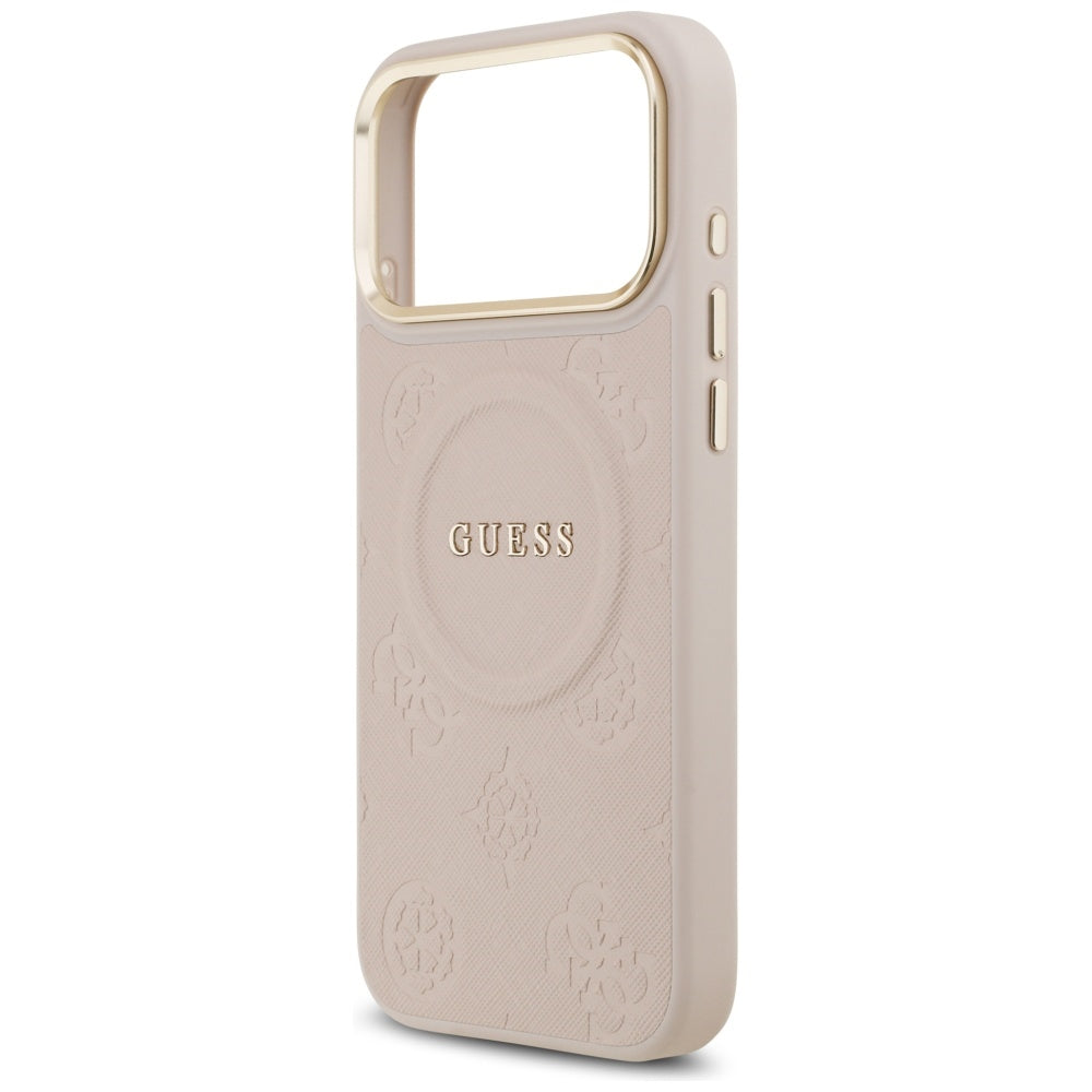 MagSafe Hülle für Apple iPhone 17 Pro Max, Guess, Peony Hot Stamp, Rosa