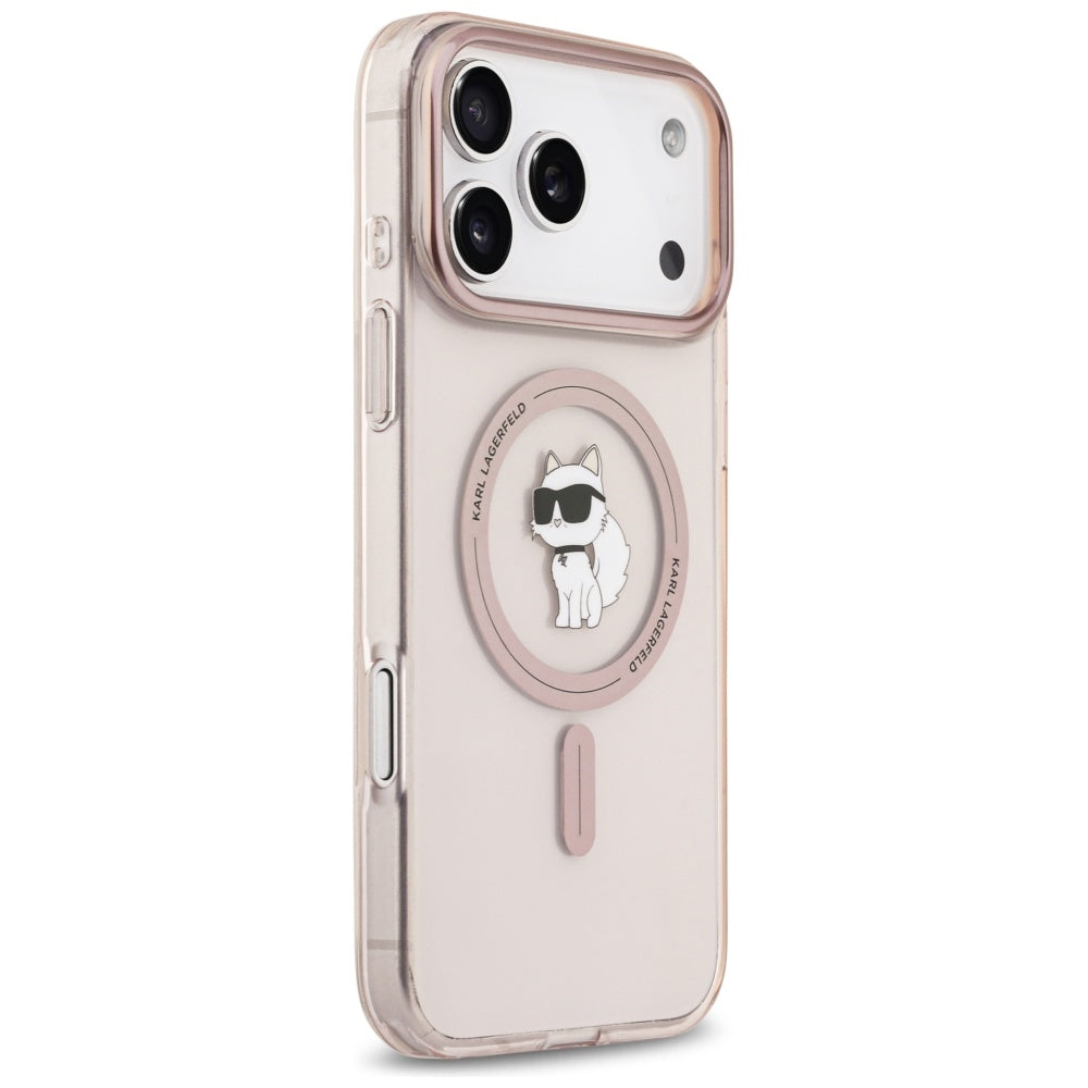 MagSafe Hülle für Apple iPhone 17 Pro Max, Karl Lagerfeld, IML Choupette, Rosa
