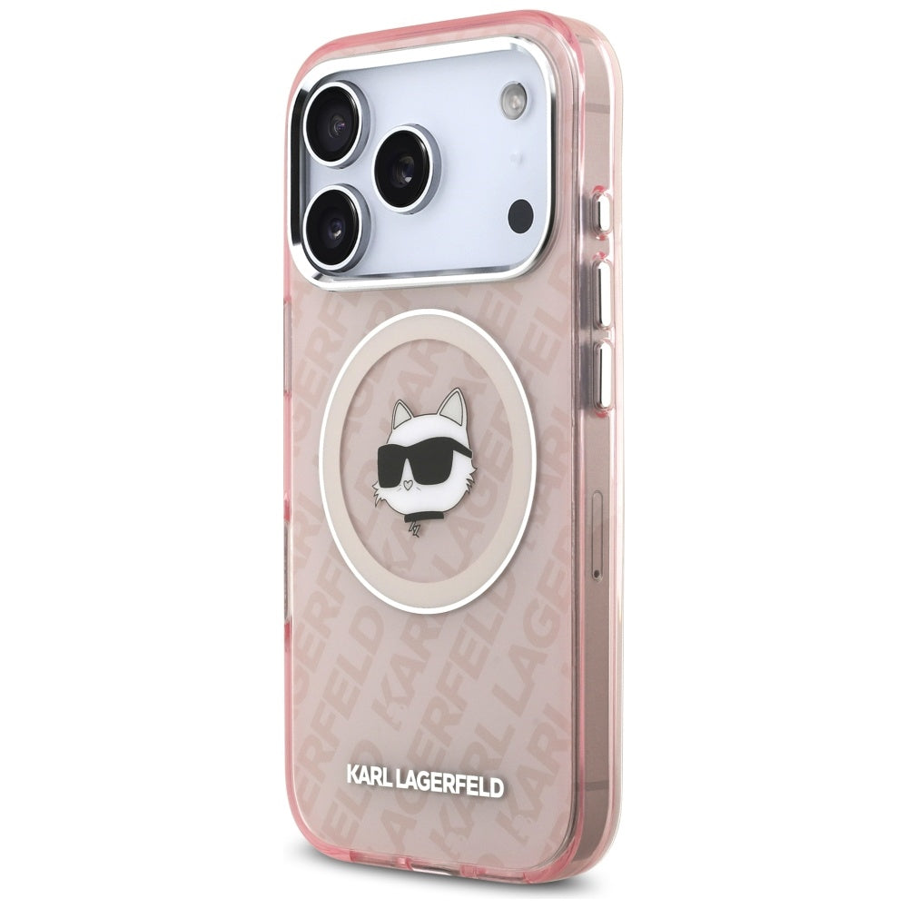 MagSafe Hülle für Apple iPhone 17 Pro Max, Karl Lagerfeld, IML Choupette's Head, Rosa