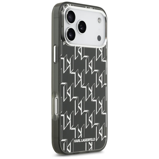 MagSafe Hülle für Apple iPhone 17 Pro Max, Karl Lagerfeld, IML KL Monogram, Schwarz