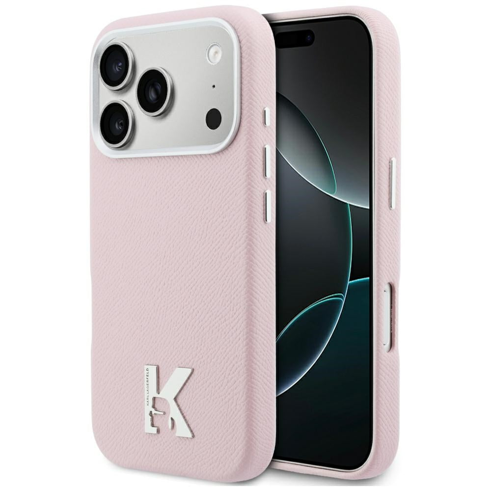 MagSafe Hülle für Apple iPhone 17 Pro Max, Karl Lagerfeld, Karl Head Logo, Rosa