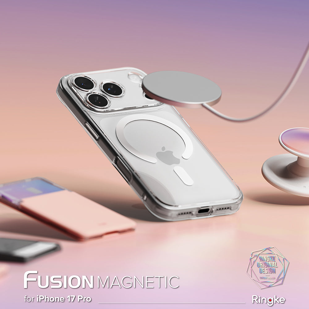 MagSafe Hülle für Apple iPhone 17 Pro Max, Ringke, Fusion, Matt Transparent