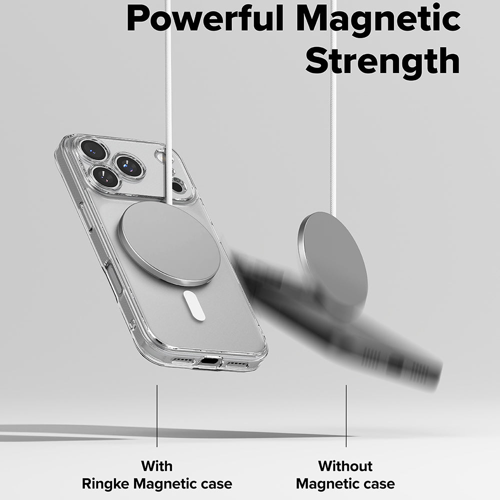 MagSafe Hülle für Apple iPhone 17 Pro Max, Ringke, Fusion, Matt Transparent