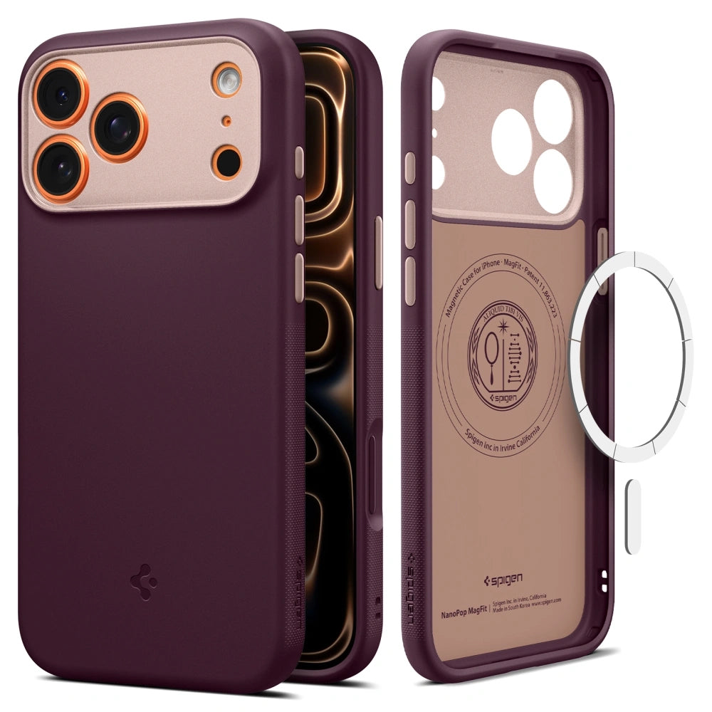 MagSafe Hülle für Apple iPhone 17 Pro Max, Spigen, Caseology Nano Pop, Kirschrot ACS10261