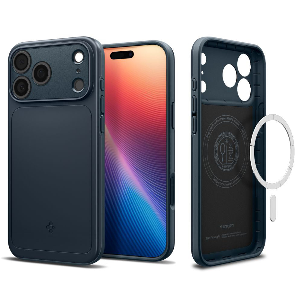 MagSafe Hülle für Apple iPhone 17 Pro Max, Spigen, Thin Fit, Blau ACS10277