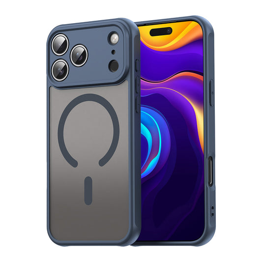 MagSafe Hülle für Apple iPhone 17 Pro Max, Techsuit, HaloFrost II, Marineblau