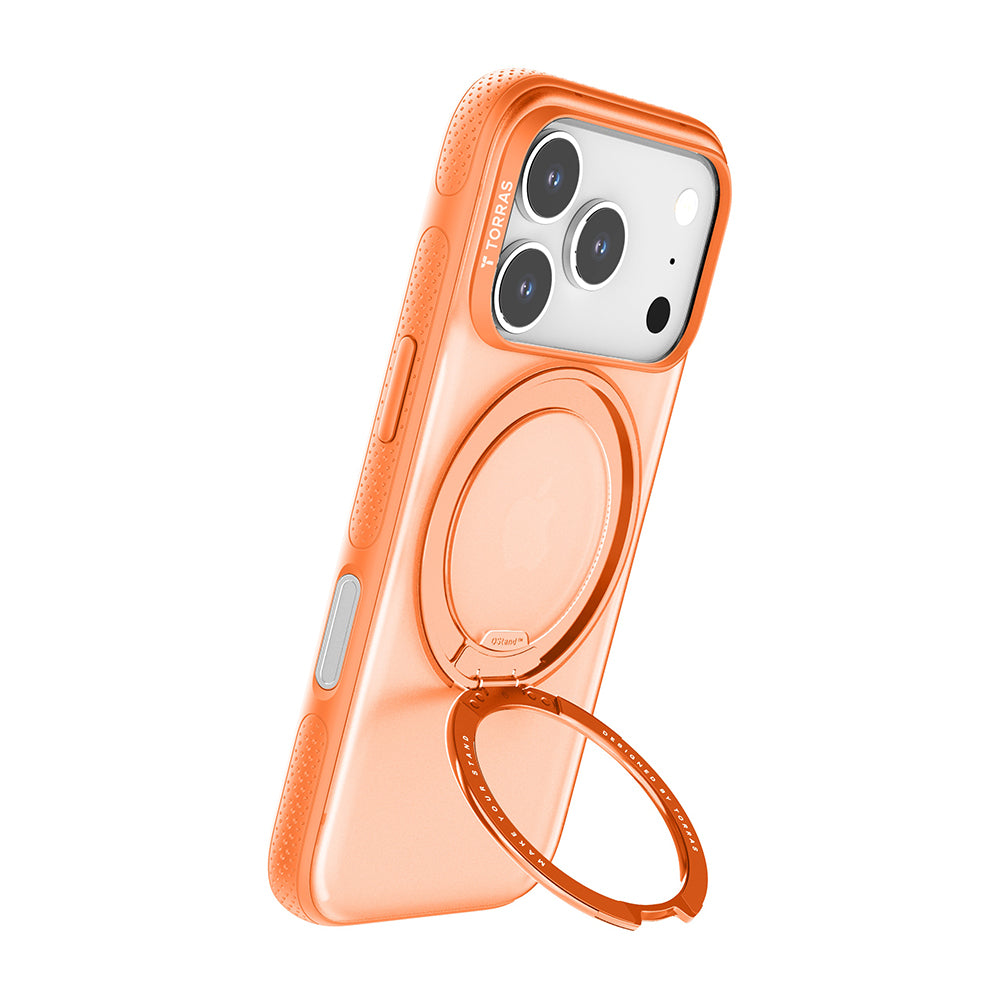 MagSafe Hülle für Apple iPhone 17 Pro Max, Torras, Ostand R Fitness, Orange