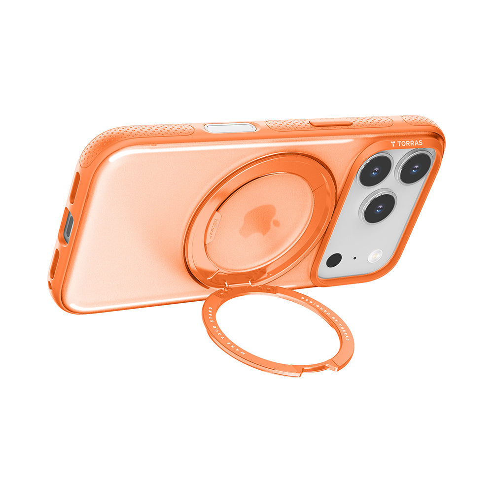MagSafe Hülle für Apple iPhone 17 Pro Max, Torras, Ostand R Fitness, Orange