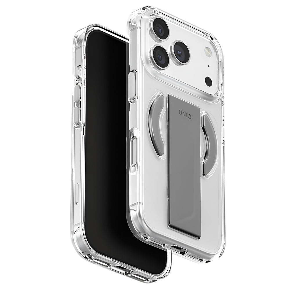 MagSafe Hülle für Apple iPhone 17 Pro Max, UNIQ, Heldro Air MagClick, Transparent Grau