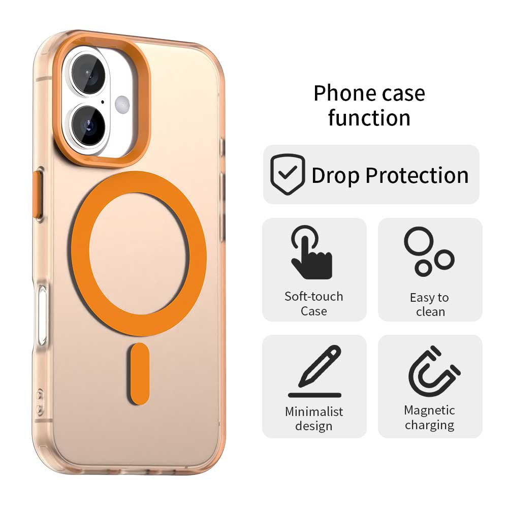 MagSafe-Hülle für Apple iPhone 17 Pro, Techsuit, CandyCase, Orange