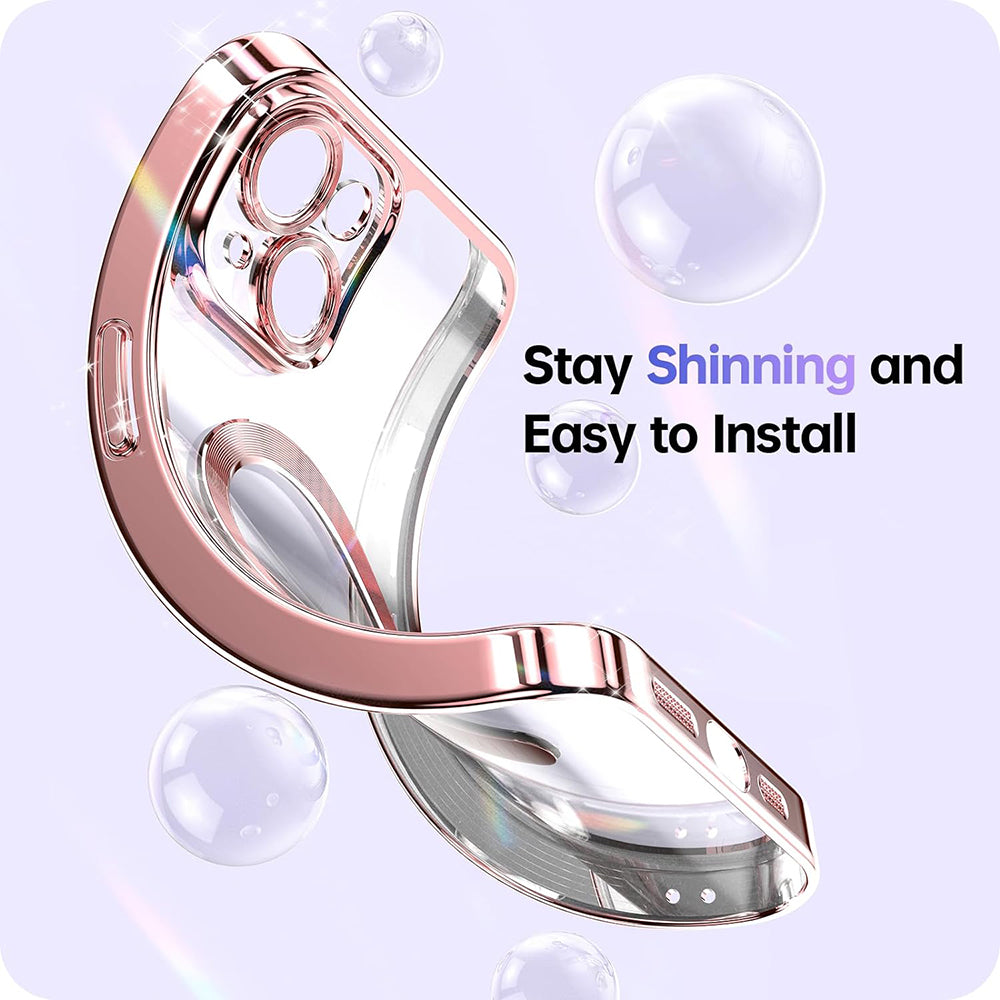 MagSafe Hülle für Apple iPhone 17 Pro, Techsuit, Luxury Glitter, Rot