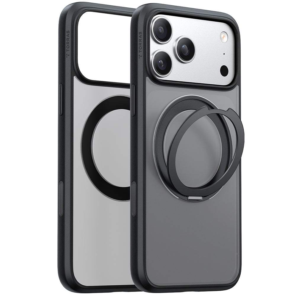 MagSafe Hülle für Apple iPhone 17 Pro, Torras, Ostand Pro, Schwarz