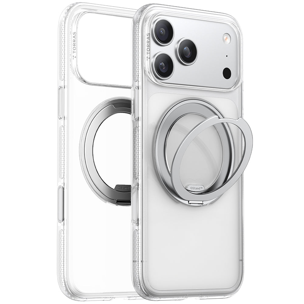 MagSafe Hülle für Apple iPhone 17 Pro, Torras, Ostand R Fitness, Transparent