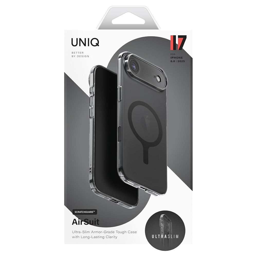 MagSafe Case for Apple iPhone 17 Pro, UNIQ, AirSuit MagClick, Black