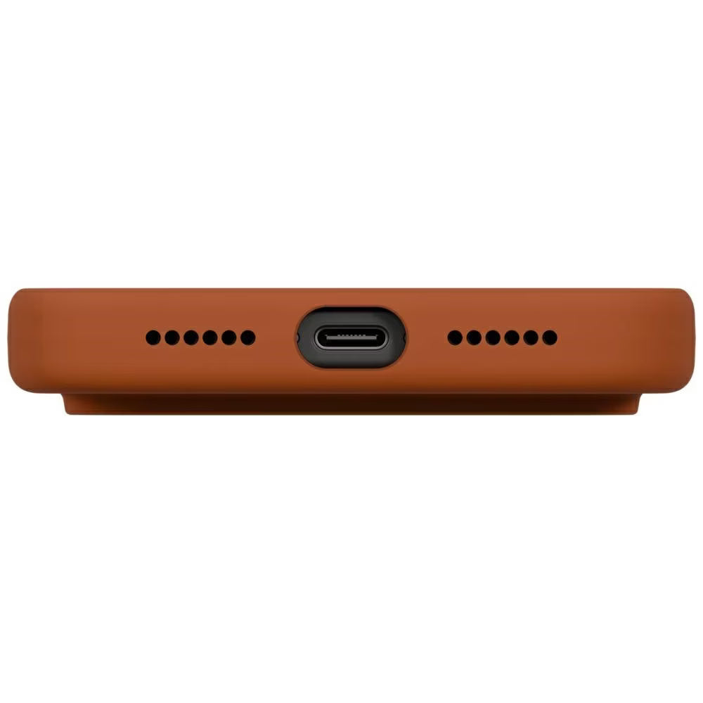 MagSafe Hülle für Apple iPhone 17 Pro, UNIQ, Lino MagClick, Dunkelorange
