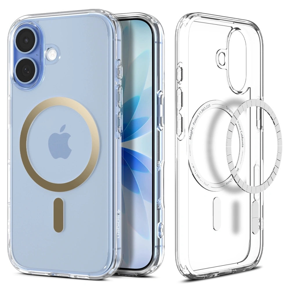 MagSafe Hülle für Apple iPhone 17, Spigen, Ultra Hybrid, Transparent Gold ACS10382