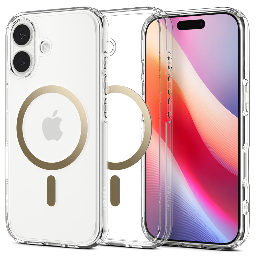 MagSafe Hülle für Apple iPhone 17, Spigen, Ultra Hybrid, Transparent Gold ACS10382