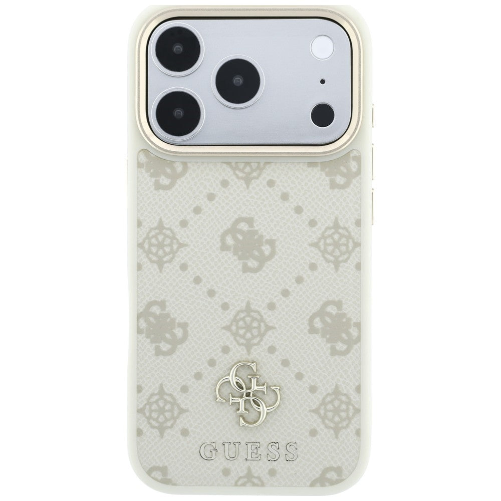 MagSafe Case for Apple iPhone 18 Pro / 17 Pro, Guess, Peony 4G Small Logo, Beige