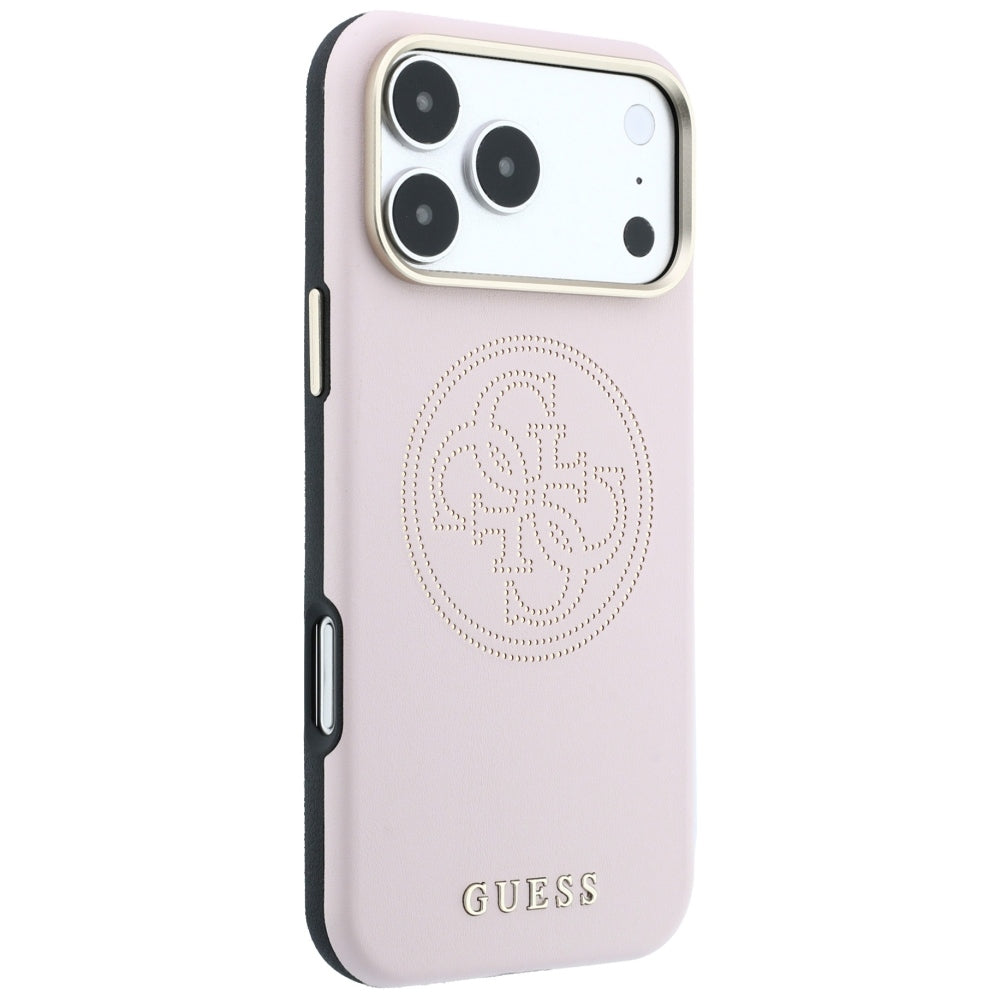 MagSafe-Hülle für Apple iPhone 18 Pro / 17 Pro, Guess, Perforated 4G, Rosa