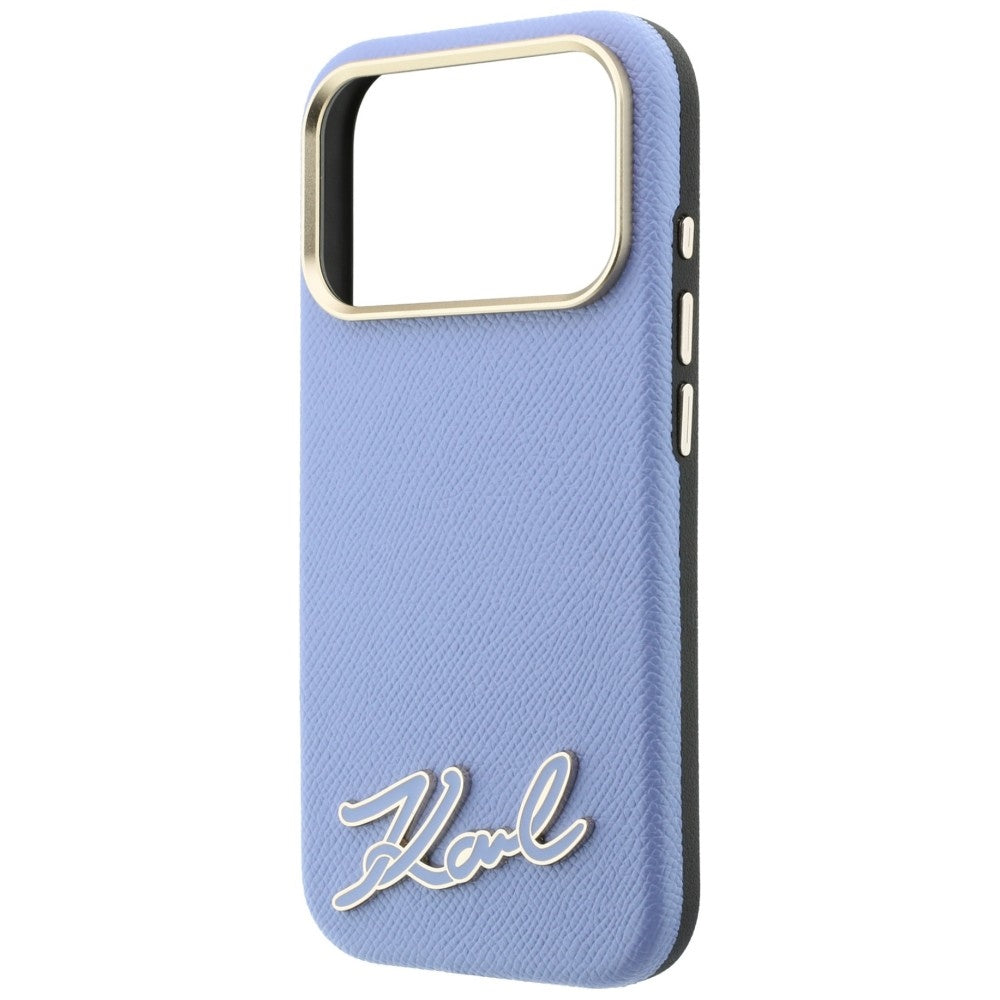 MagSafe-Hülle für Apple iPhone 18 Pro / 17 Pro, Karl Lagerfeld, geprägtes Harz-Logo, Blau