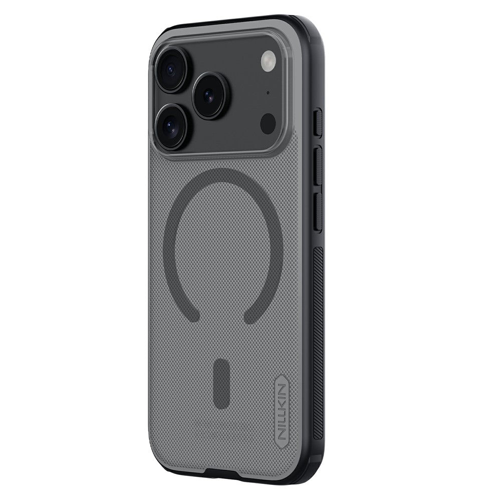 MagSafe Case for Apple iPhone 18 Pro / 17 Pro, Nillkin, Super Shield Pro, Black Satin Transparent