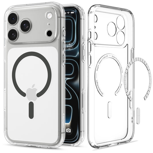 MagSafe-Hülle für Apple iPhone 18 Pro / 17 Pro, Spigen, Ultra Hybrid, Transparent Grau ACS12156