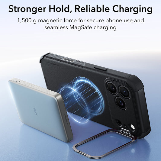 MagSafe-Hülle für Apple iPhone 18 Pro Max / 17 Pro Max, ESR, Cyber Armor Kickstand, Schwarz