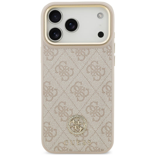 MagSafe-Hülle für Apple iPhone 18 Pro Max / 17 Pro Max, Guess, 4G Strass Logo, Rosa