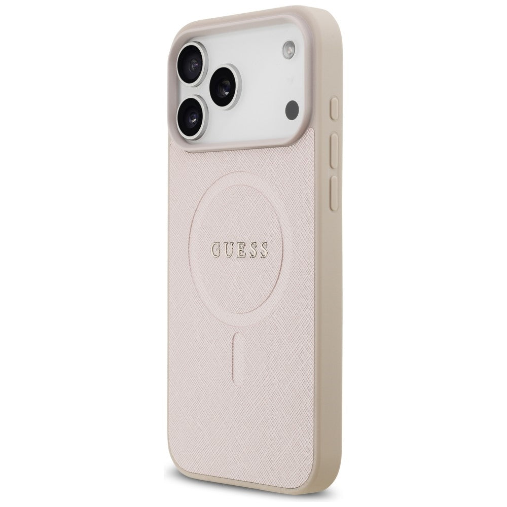 MagSafe-Hülle für Apple iPhone 18 Pro Max / 17 Pro Max, Guess, Saffiano, Rosa