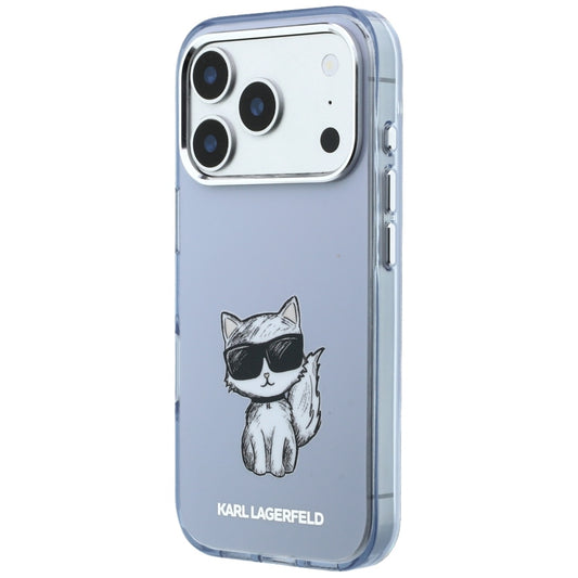 MagSafe-Hülle für Apple iPhone 18 Pro Max / 17 Pro Max, Karl Lagerfeld, IML Choupette Body Sketch Print, Blau