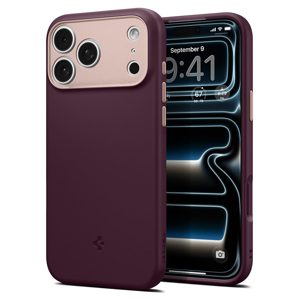 MagSafe-Hülle für Apple iPhone 18 Pro Max / 17 Pro Max, Spigen, Caseology Nano Pop, Weinrot ACS12141