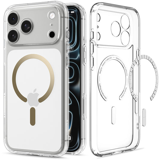 MagSafe-Hülle für Apple iPhone 18 Pro Max / 17 Pro Max, Spigen, Ultra Hybrid, Transparentes Gold ACS12120