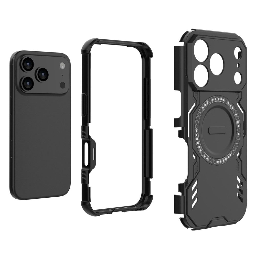 MagSafe-Hülle für Apple iPhone 18 Pro Max / 17 Pro Max, Techsuit, ArmorMag, Schwarz