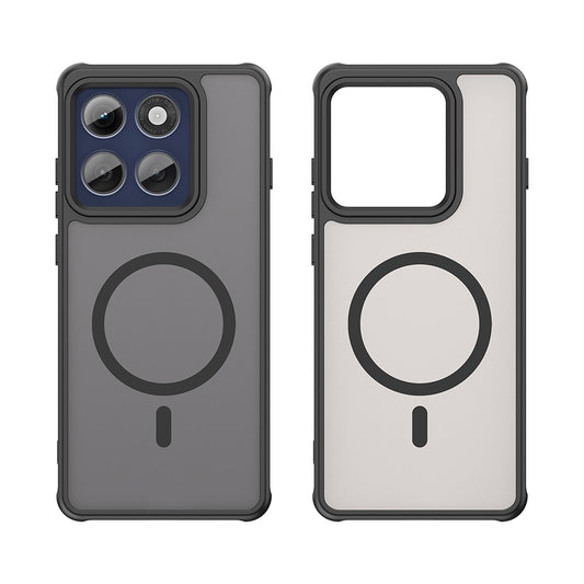 MagSafe-Hülle für Motorola Edge 60 Pro, Techsuit, HaloFrost II (Großes Objektivloch), Schwarz