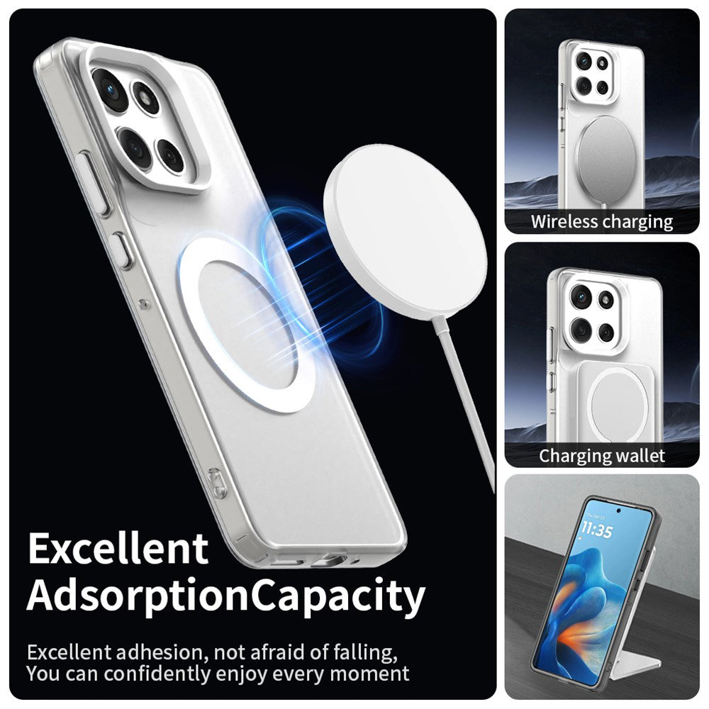MagSafe Hülle für Motorola Moto G86, Techsuit, CandyCase, Weiß