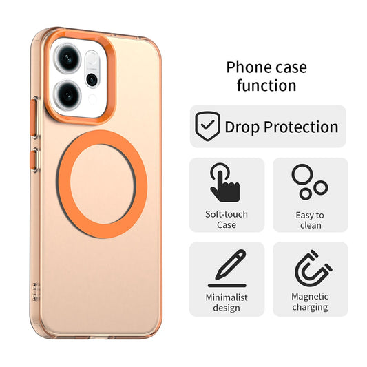 MagSafe Hülle für Oppo Reno14, Techsuit, CandyCase, Orange
