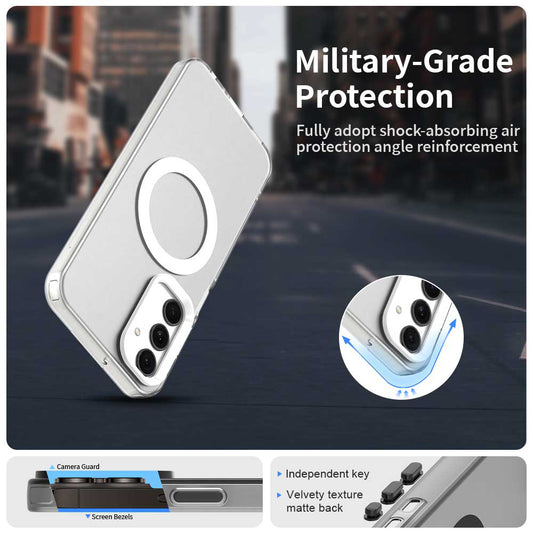 MagSafe-Hülle für Samsung Galaxy A25 A256, Techsuit, CandyCase, Weiß