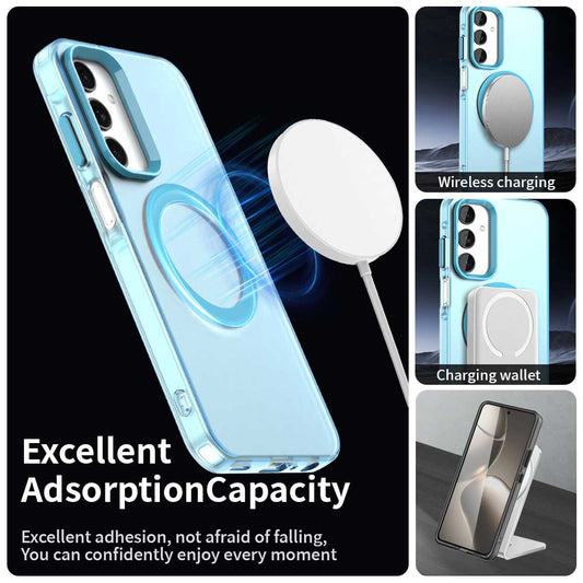 MagSafe-Hülle für Samsung Galaxy A25 A256, Techsuit, CandyCase, Blau