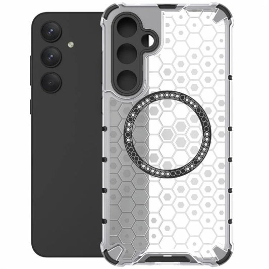 MagSafe Case for Samsung Galaxy A55 5G A556, Techsuit, HoneyComb Shield, White