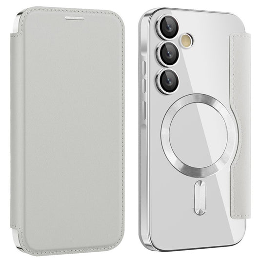 MagSafe-Hülle für Samsung Galaxy A55 5G A556, Techsuit, SmartMag Book, Grau