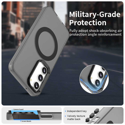 MagSafe-Hülle für Samsung Galaxy S23 S911, Techsuit, CandyCase, Schwarz