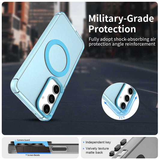 MagSafe-Hülle für Samsung Galaxy S24 FE S721, Techsuit, CandyCase, Blau