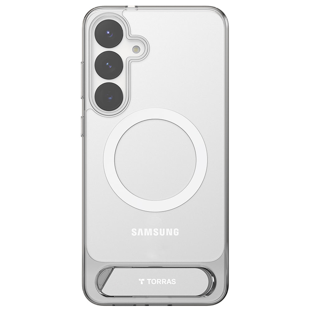MagSafe Hülle für Samsung Galaxy S25+ S936, Torras, Pstand, Transparent