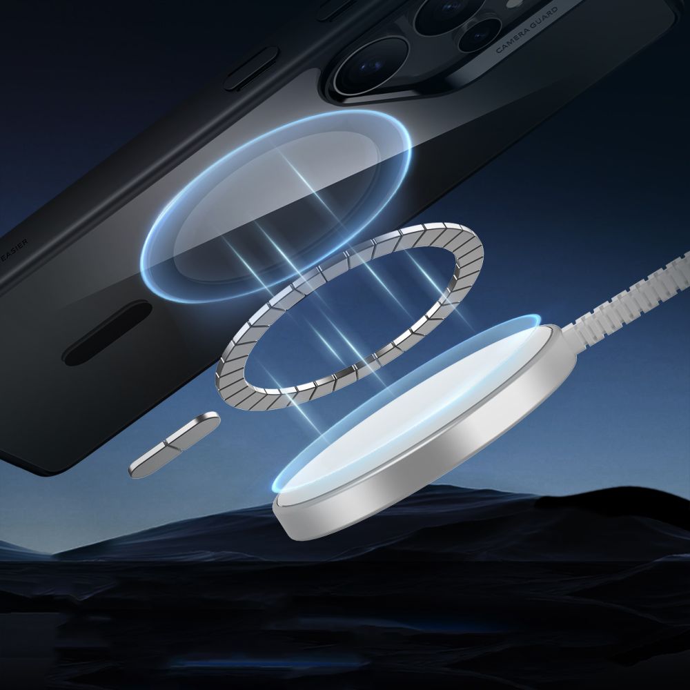 MagSafe Hülle für Samsung Galaxy S25 Ultra S938, ESR, Classic Hybrid, Schwarz Transparent