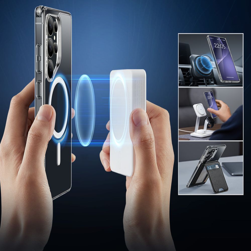 MagSafe Hülle für Samsung Galaxy S25 Ultra S938, ESR, Classic Hybrid, Transparent