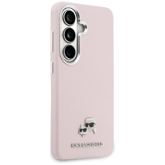 MagSafe Hülle für Samsung Galaxy S26 S942, Karl Lagerfeld, Karl & Choupette Head's Pin, Rosa