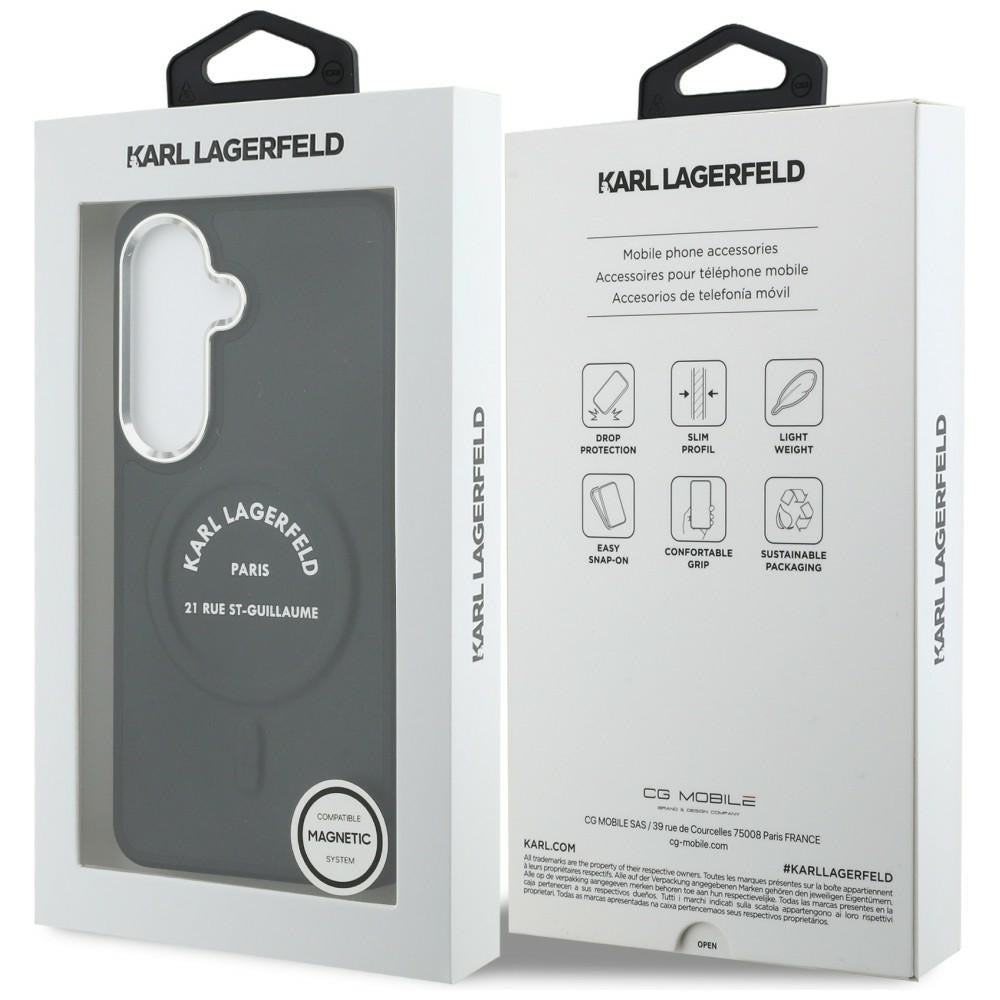 MagSafe Hülle für Samsung Galaxy S26 S942, Karl Lagerfeld, Karl RSG Logo, Schwarz